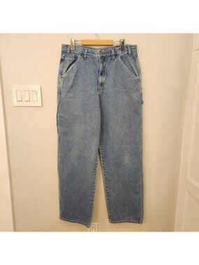 Vintage Oshkosh Classic Carpenter Jeans Blue Medium Wash Mens 34x34 90s Baggy